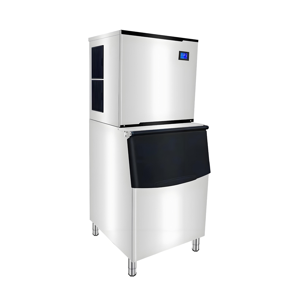 Split Type Commercial Cube Ice Machine with Ice Bin Powerful Compressor ...